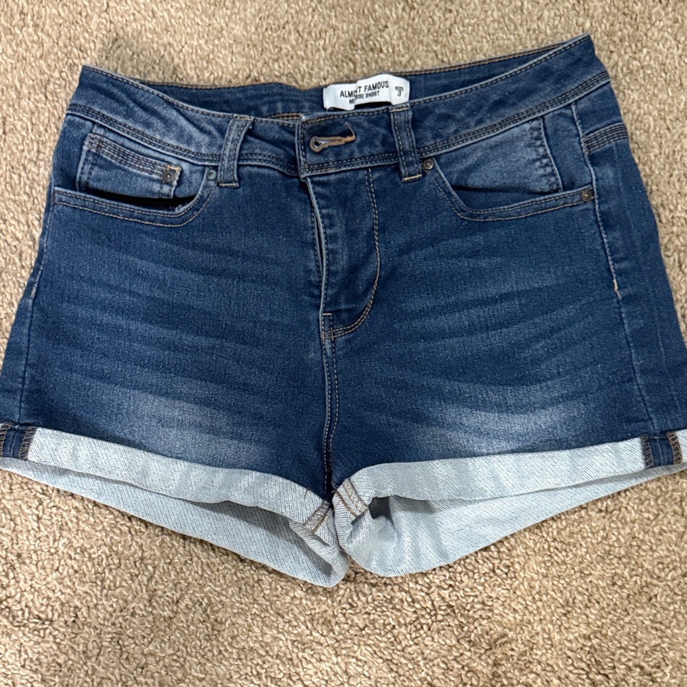 Almost Famous Dark Blue Jean Shorts